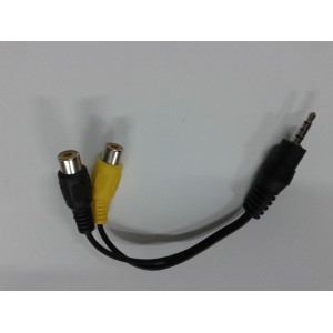 CABO P3 X 2 RCA (PRETO/AMARELO) - 15 CM.